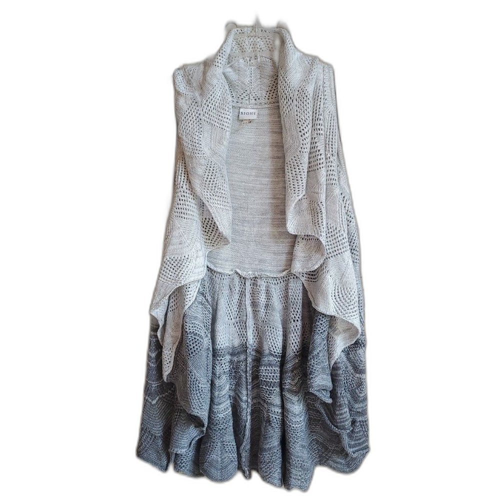 EUC Sioni Sleeveless Cardigan Duster Size Small